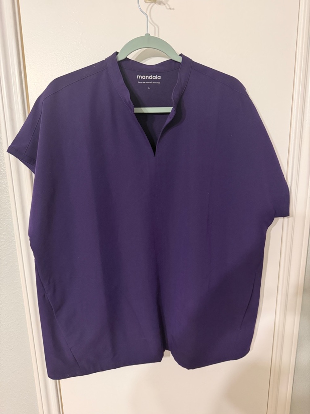 Mandala Women’s  Short-Sleeve Notch Neck Shirt - Purple